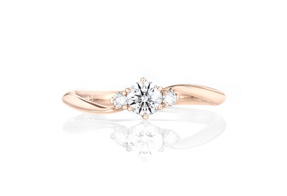 婚約指輪へのリフォーム対応デザイン例（星の砂）