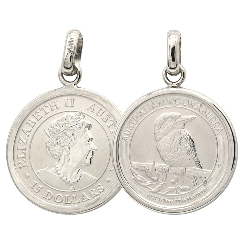 クッカプラコイン｜ワライカワセミ｜プラチナ｜コインペンダント｜エリザベス女王 | さっぽろ地下街